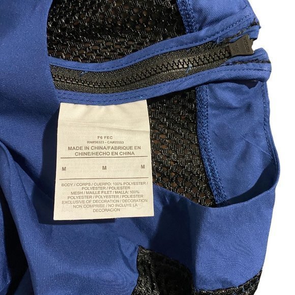 Nike Court Tennis Mesh Zip Top Short Sleeve Women’s Size M Navy Blue 815746-423 - Picture 6 of 8